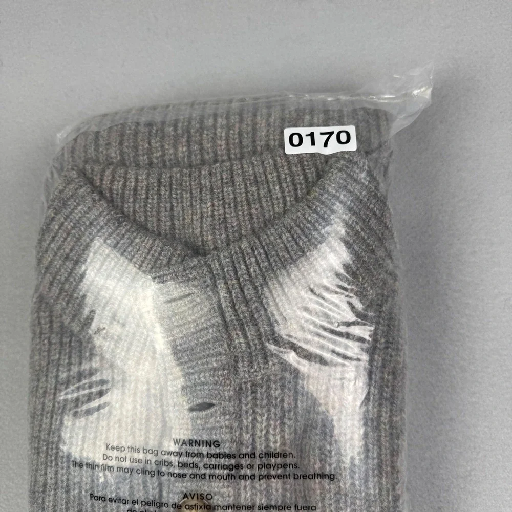 Woolrich Mens Gray 100% Wool Ribbed Knit Henley Sweater Mock Neck XXL 9020 - Picture 10 of 10